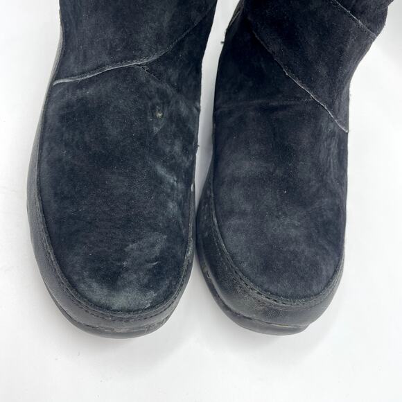 North Face Janey Black Suede Waterproof Women Snow Winter Boots Primaloft 7.5 - Picture 5 of 9